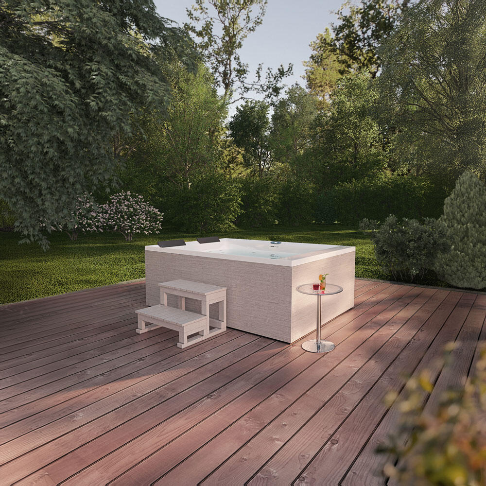 Home Deluxe - Spa D'Extérieur Nimbus Pure - Sans Escalier Et Couverture Thermique - Piscine - Blanc - Taille Unique - Decathlon