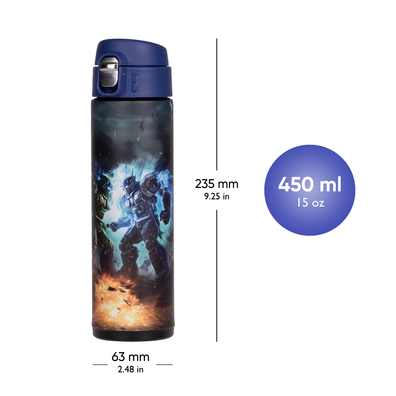 Thermosflasche Roboter, 450 ml 5/5
