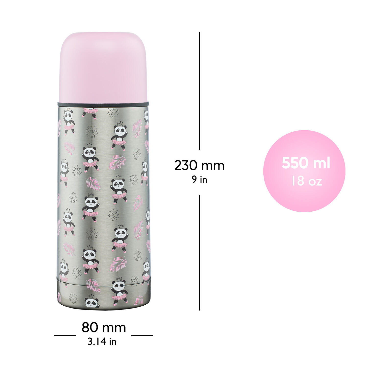 Thermosflasche Panda, 550 ml 4/4