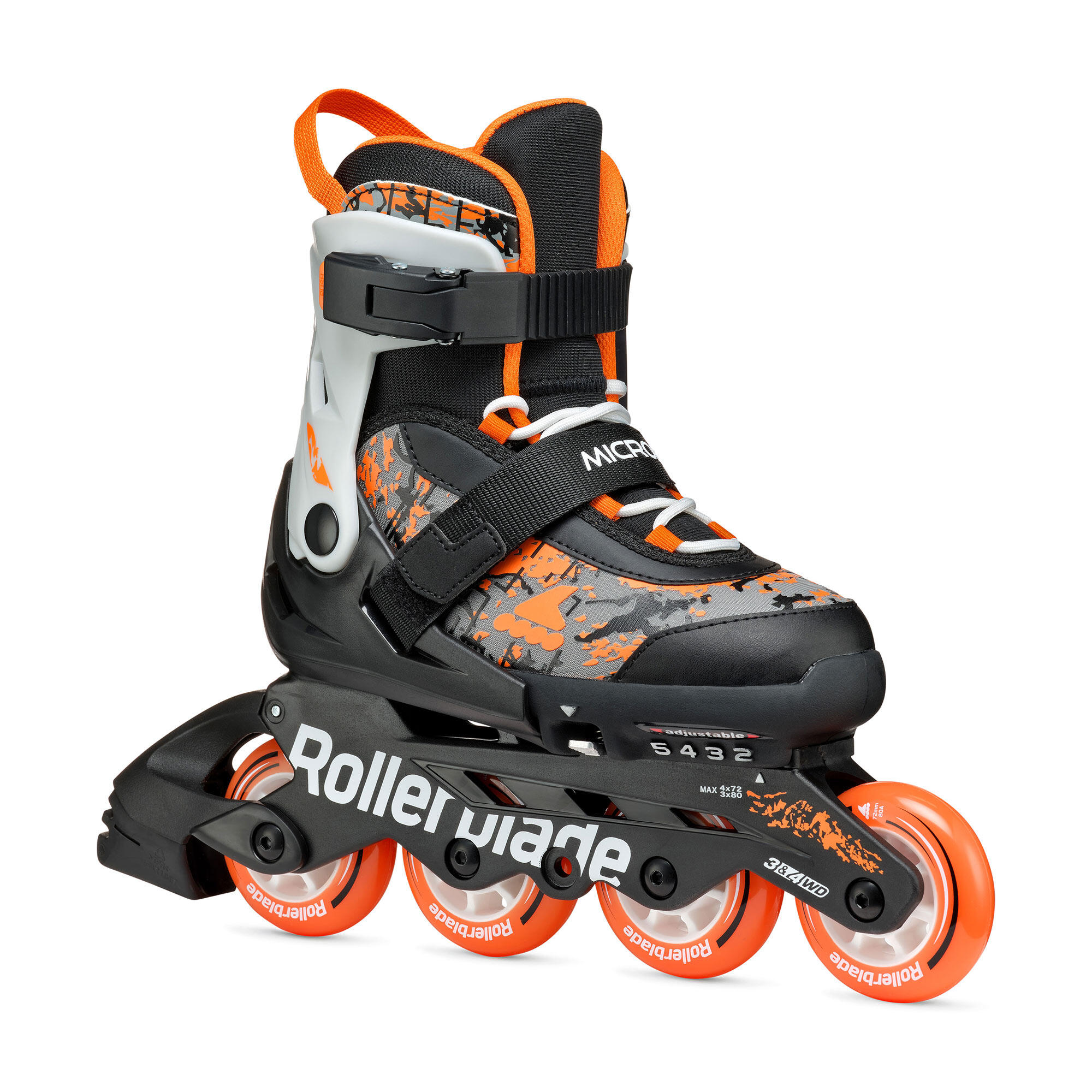 ROLLERBLADE Roller Fitness Enfant Microblade SL Noir Orange 2/6