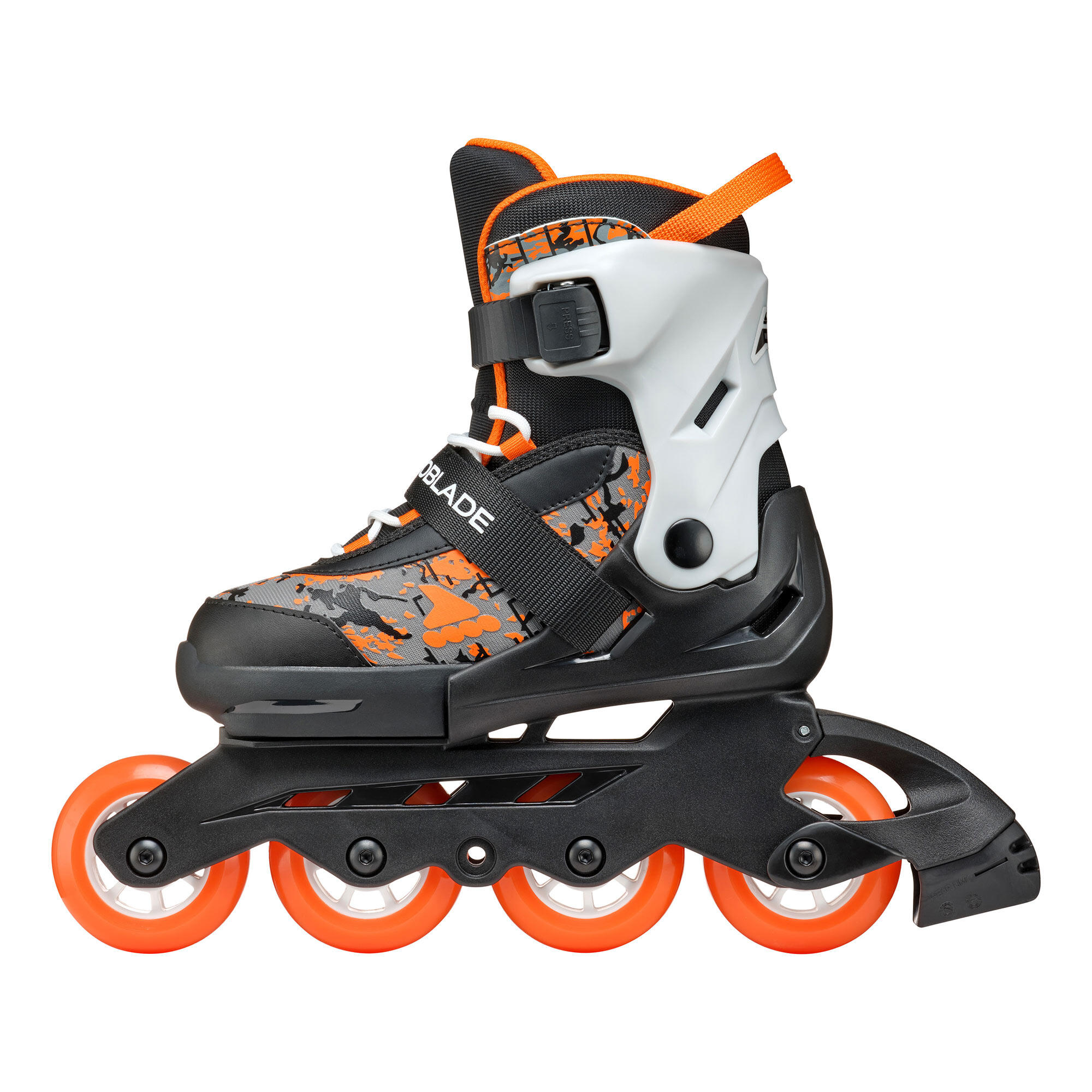 ROLLERBLADE Roller Fitness Enfant Microblade SL Noir Orange 6/6