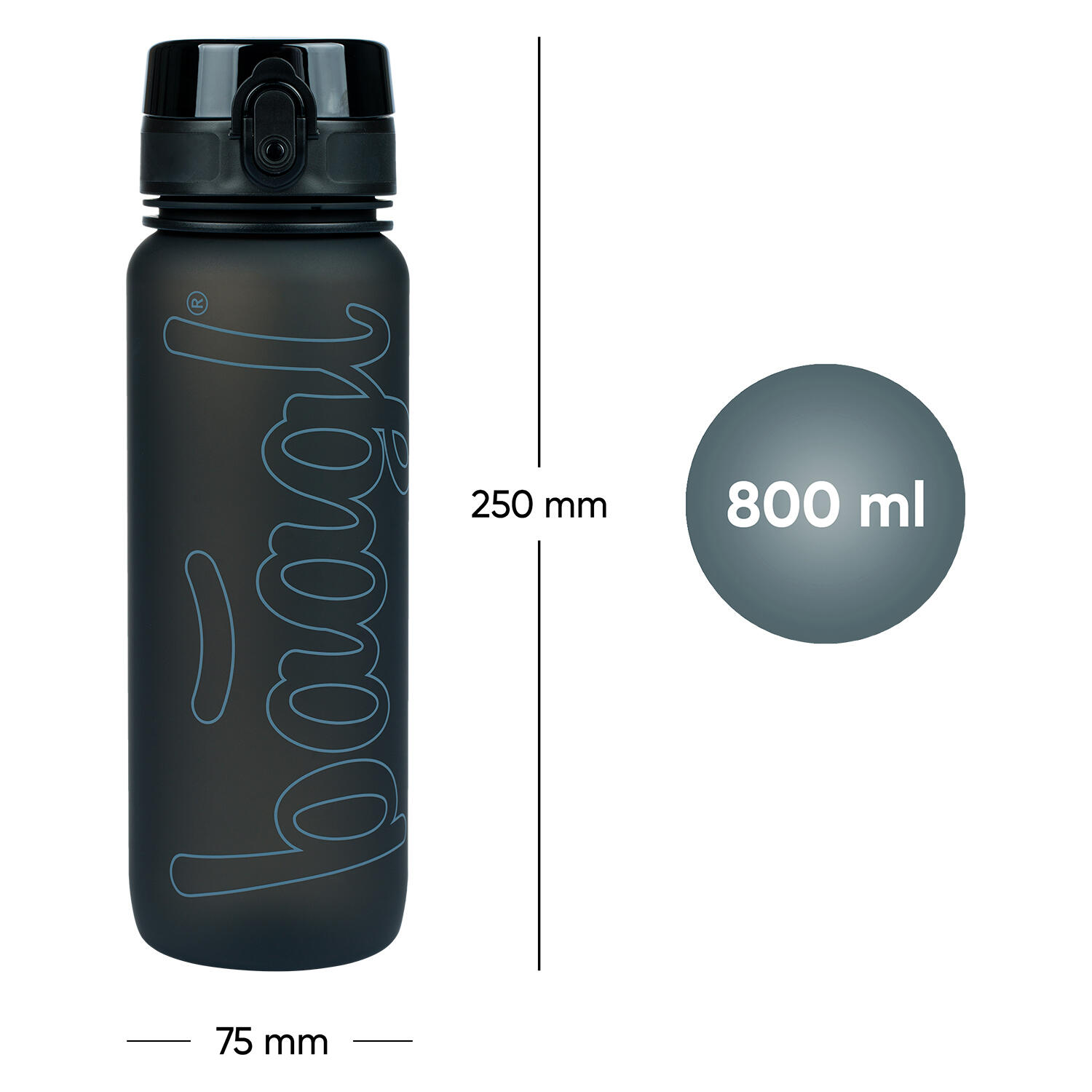 Tritanová láhev na pití Black, 800 ml 7/7