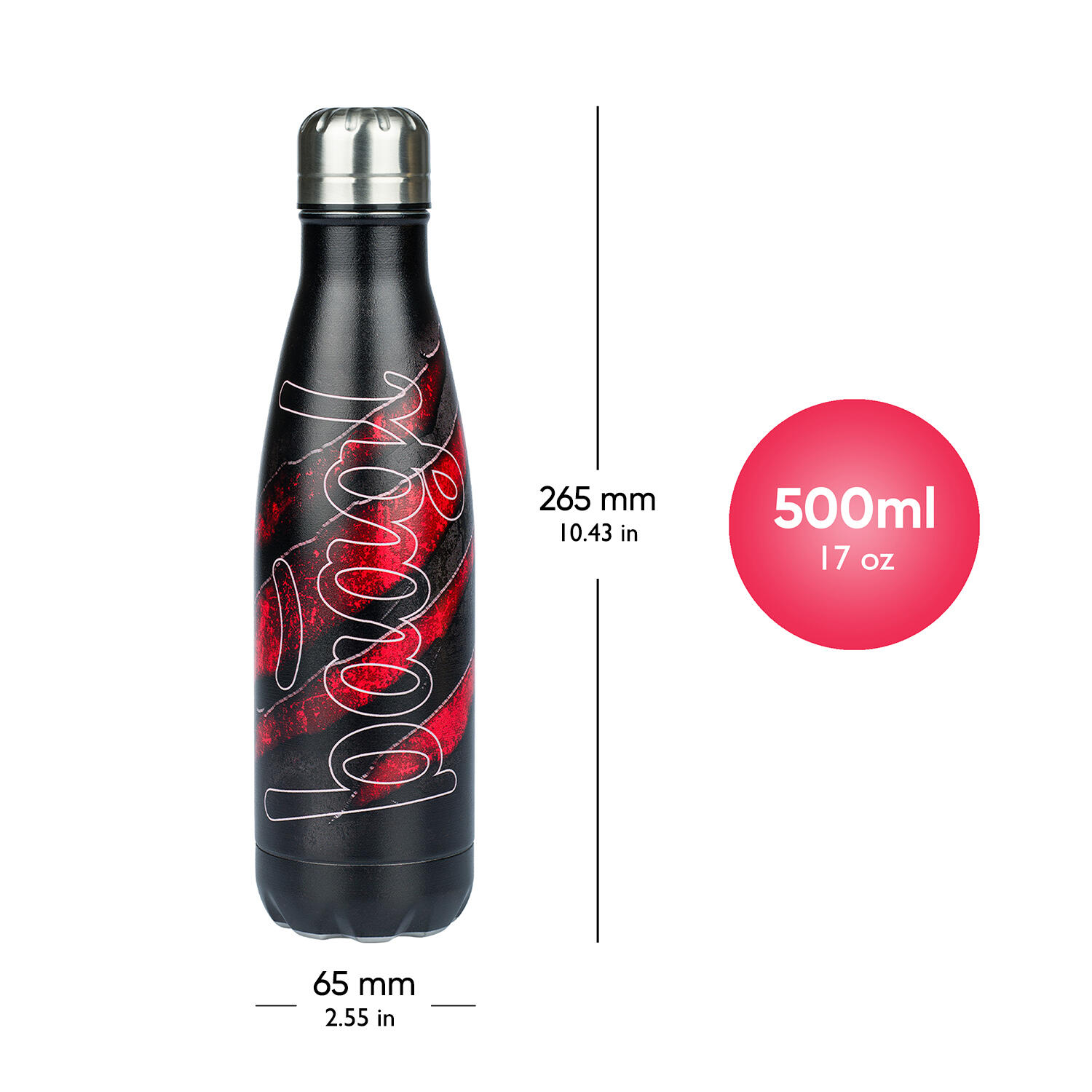 Thermoflasche mit Metalldeckel Lava, 500 ml 4/6