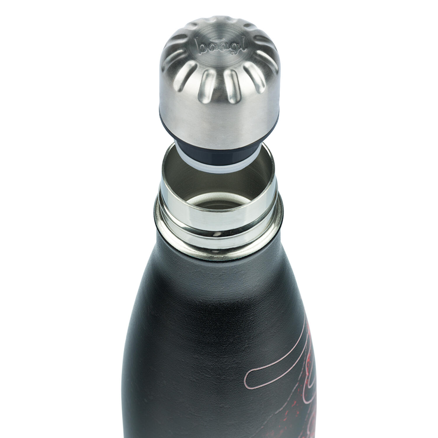 Thermoflasche mit Metalldeckel Lava, 500 ml 3/6