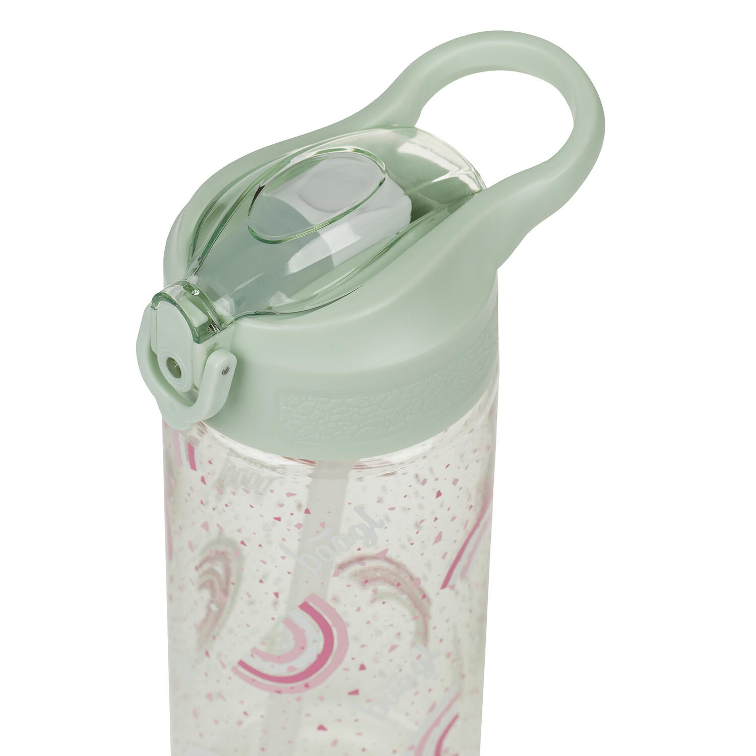 Tritanová láhev na pití s brčkem Duha, 500 ml 3/6