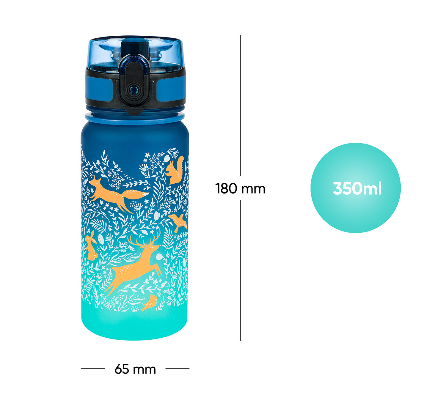 BAAGL Gourde en Tritan Gradient Forêt, 350 ml 7/7