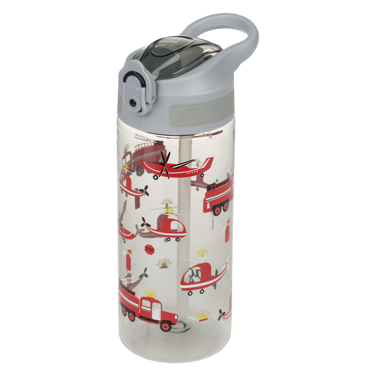 BAAGL Tritanová láhev na pití s brčkem Záchranáři, 500 ml