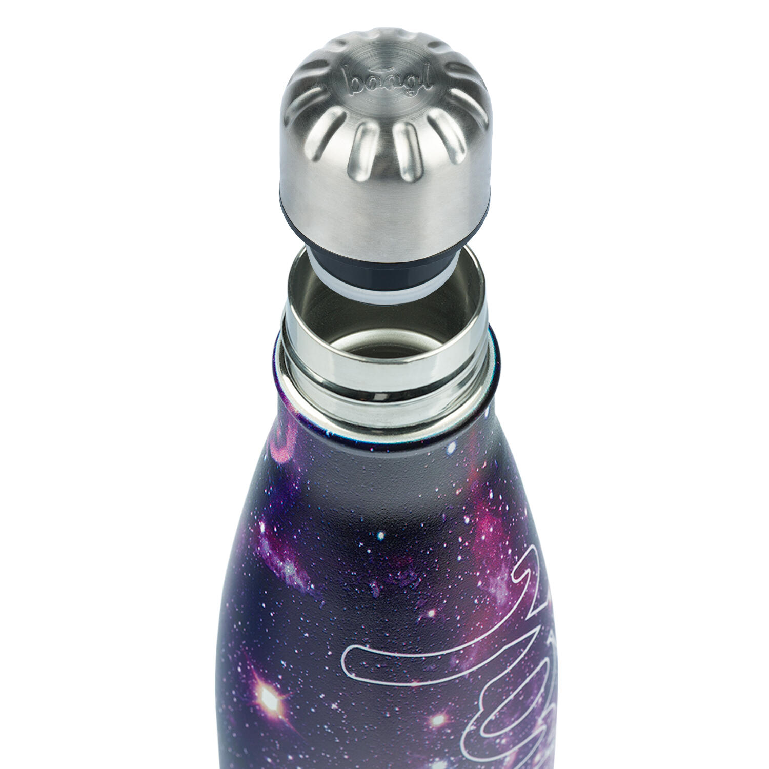 Thermoflasche mit Metalldeckel Galaxy, 500 ml 3/6