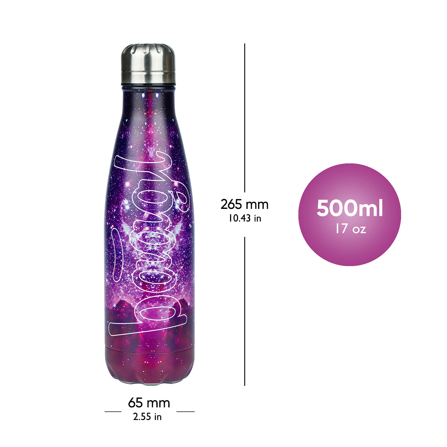 Thermoflasche mit Metalldeckel Galaxy, 500 ml 4/6