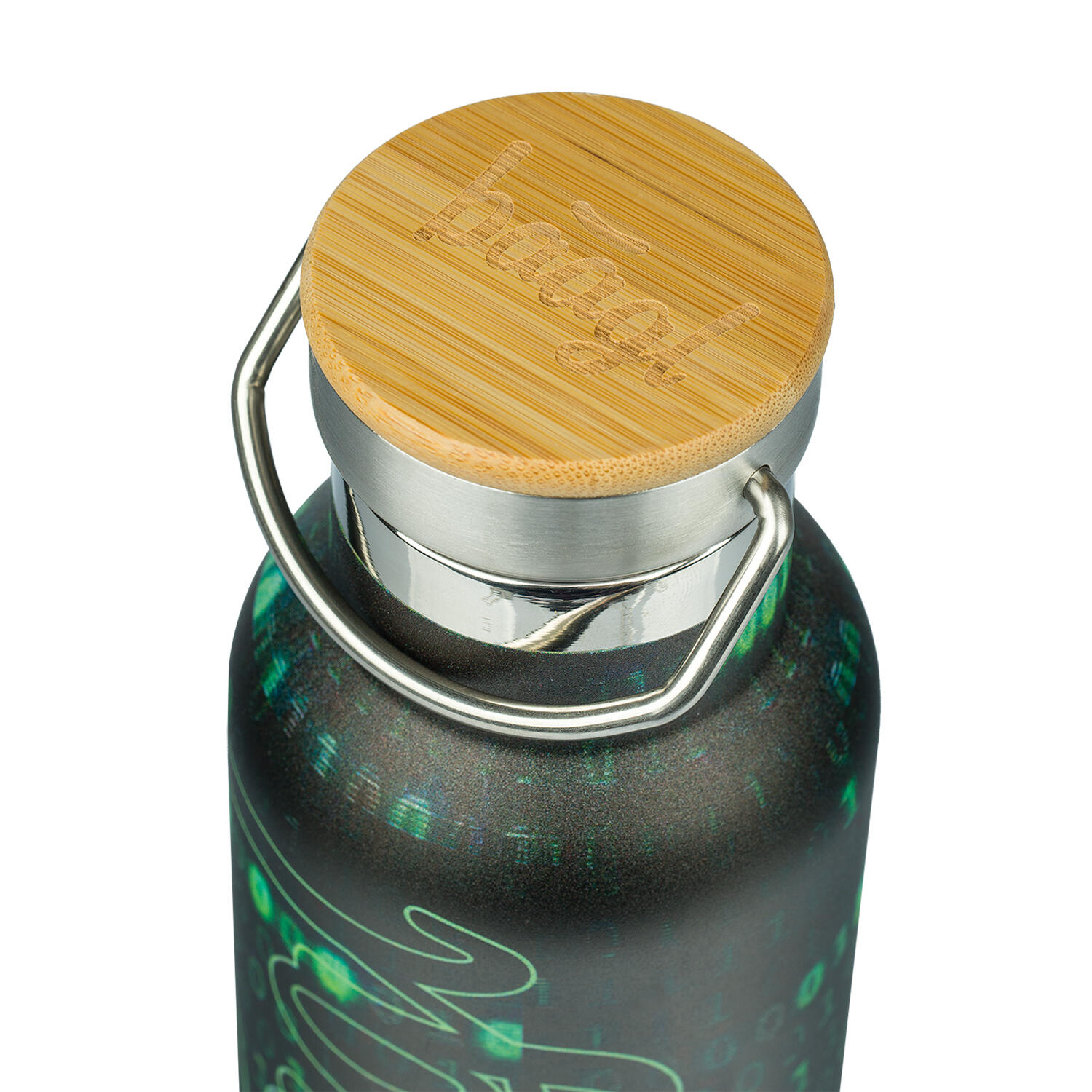 Thermoflasche mit Bambusdeckel Numbers, 500 ml 2/6