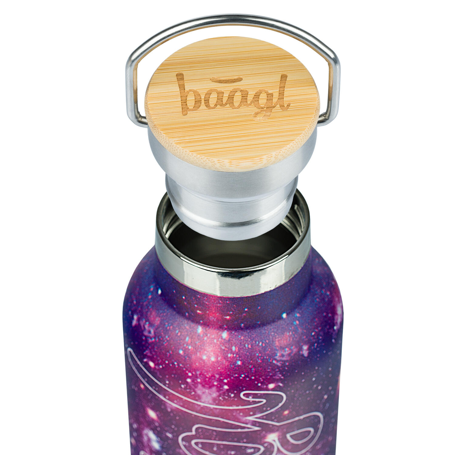 Thermoflasche mit Bambusdeckel Galaxy, 500 ml 3/6