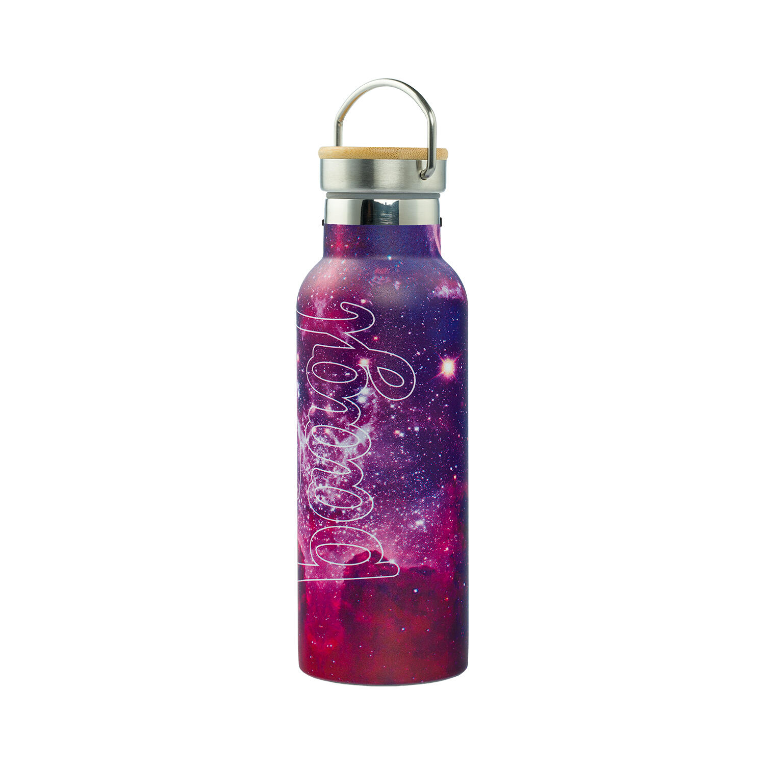BAAGL Termoláhev s bambusovým víčkem Galaxy, 500 ml