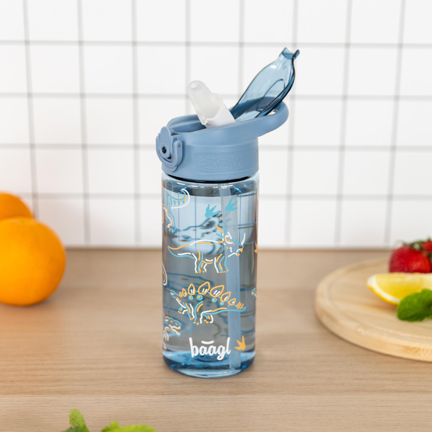 BAAGL Gourde en Tritan avec paille Dino, 500 ml 6/6
