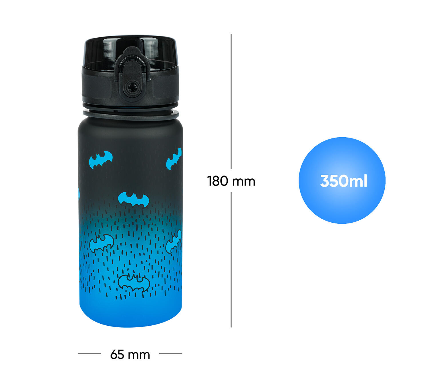 Tritanová láhev na pití Gradient Batman Blue, 350 ml 7/7