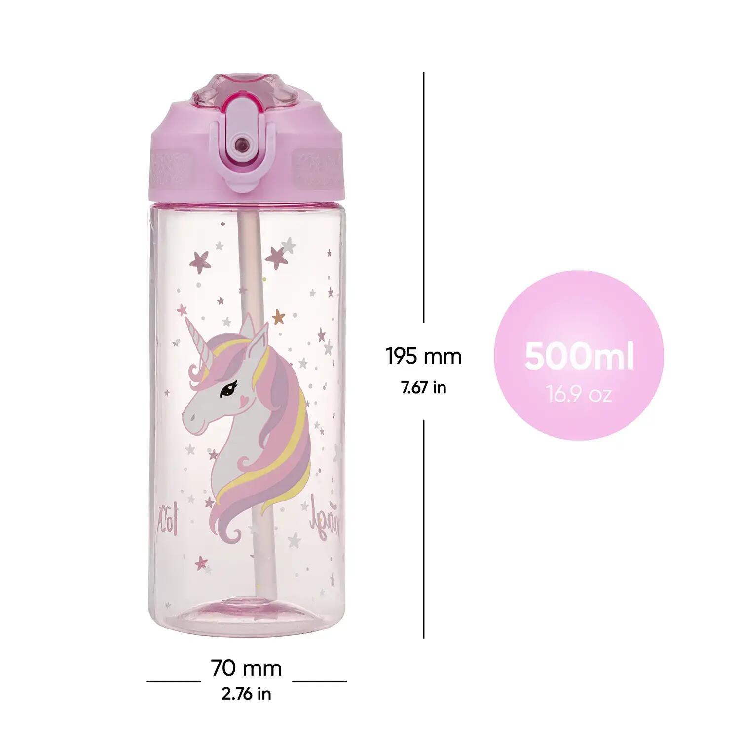 BAAGL Gourde en Tritan avec paille Rainbow Unicorn, 500 ml 5/6