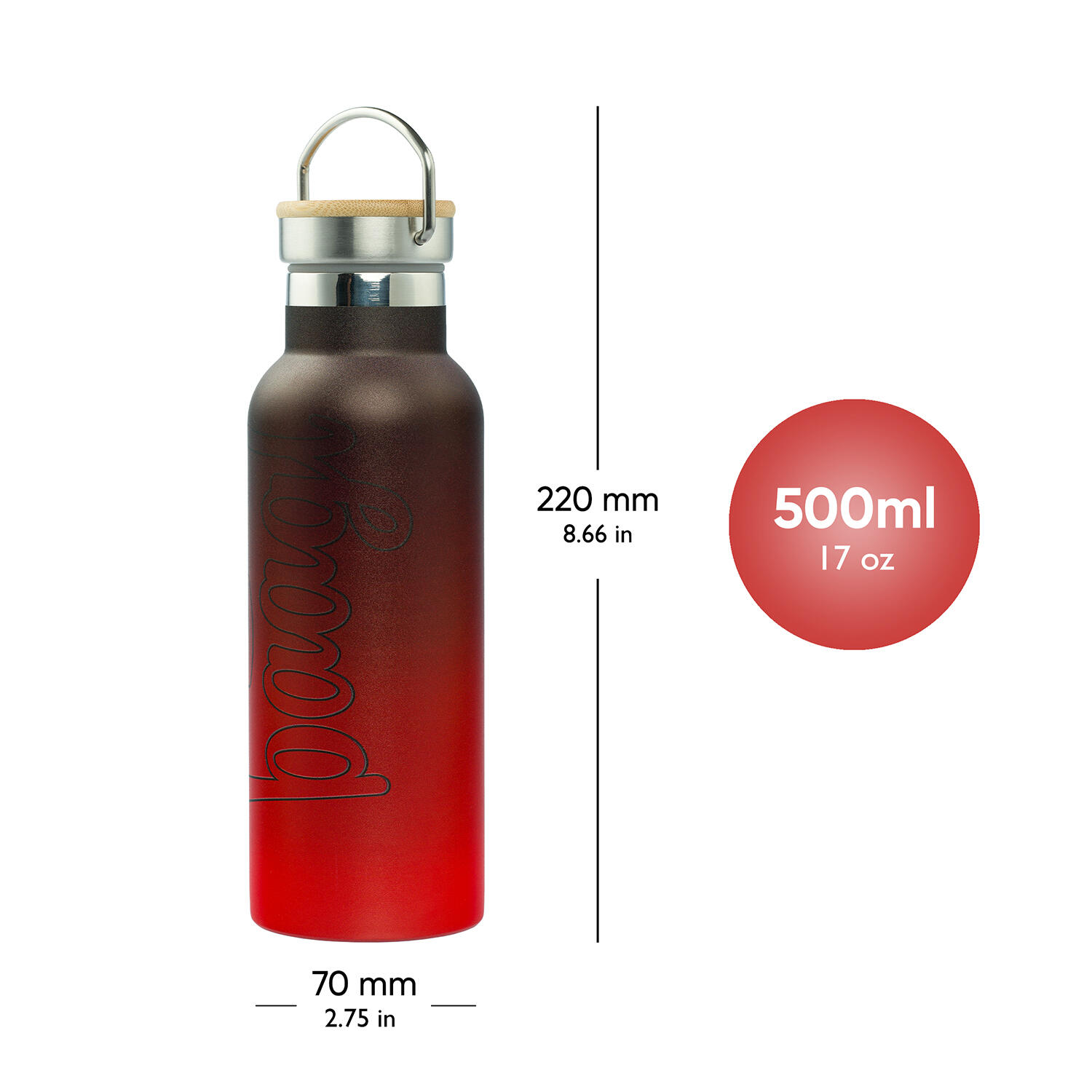 Termoláhev s bambusovým víčkem Gradient, 500 ml 4/4