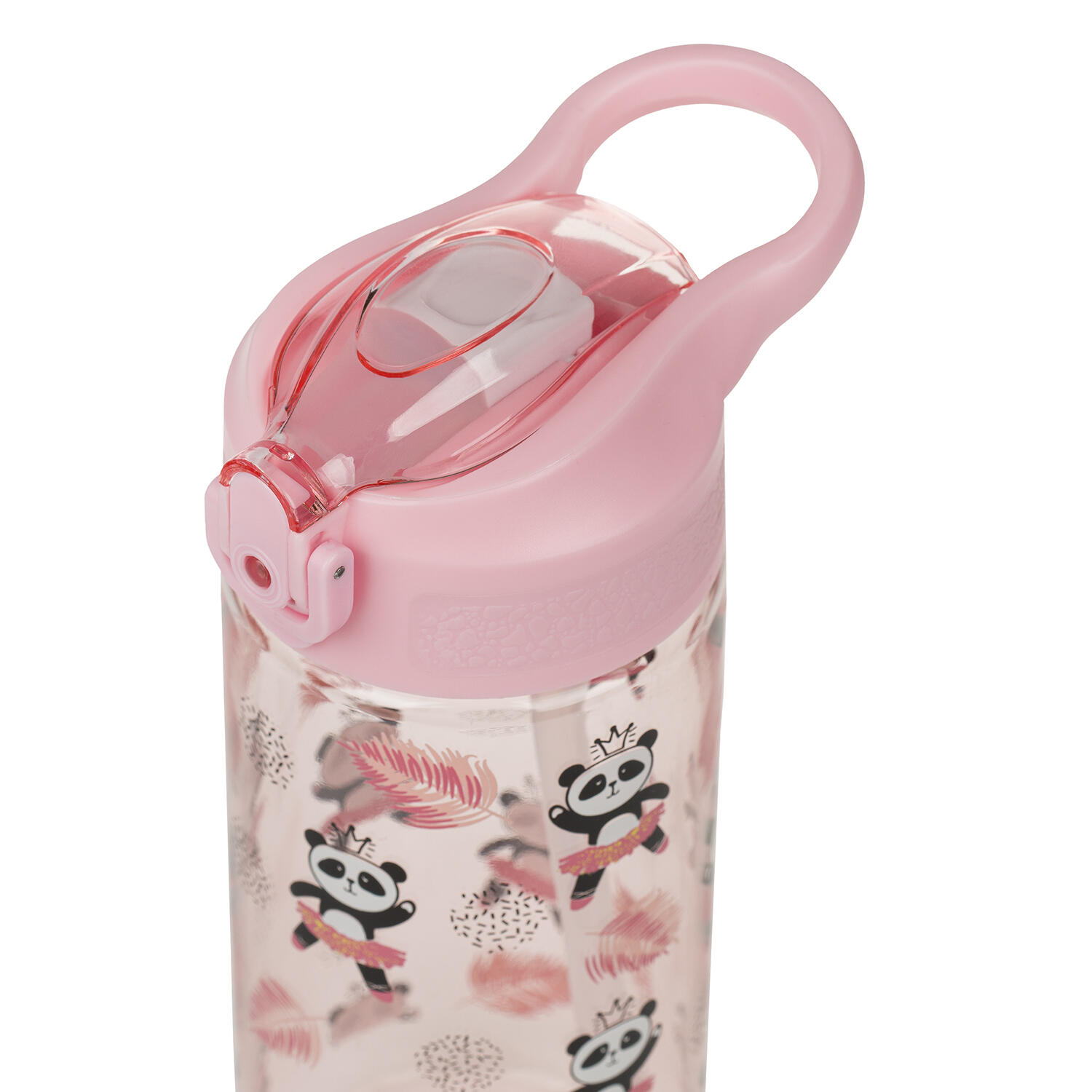 Tritanová láhev na pití s brčkem Panda, 500 ml 3/6