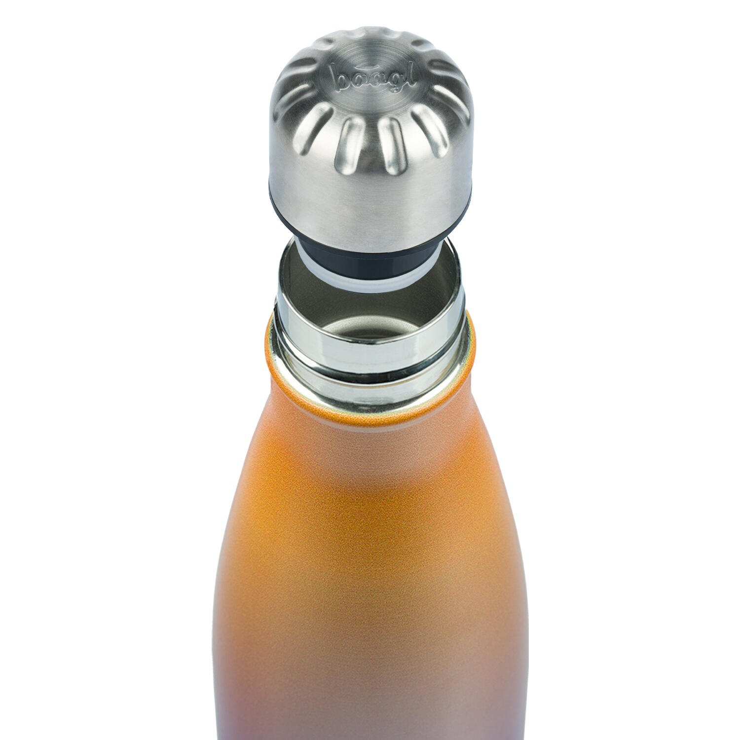 Termoláhev s kovovým víčkem Gradient žluto-fialová, 500 ml 3/4
