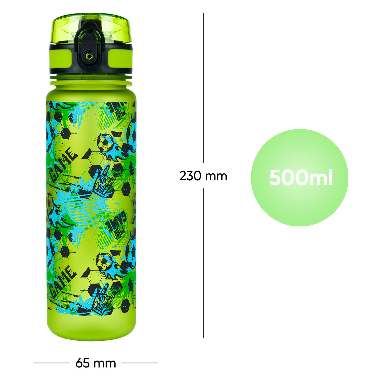 BAAGL Gourde en Tritan Football Game, 500 ml 7/7
