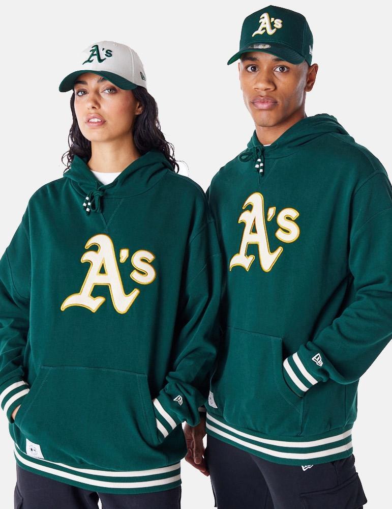 Sweat-shirts polaires pour hommes New era Mlb rib infill os oakath vert 3/5