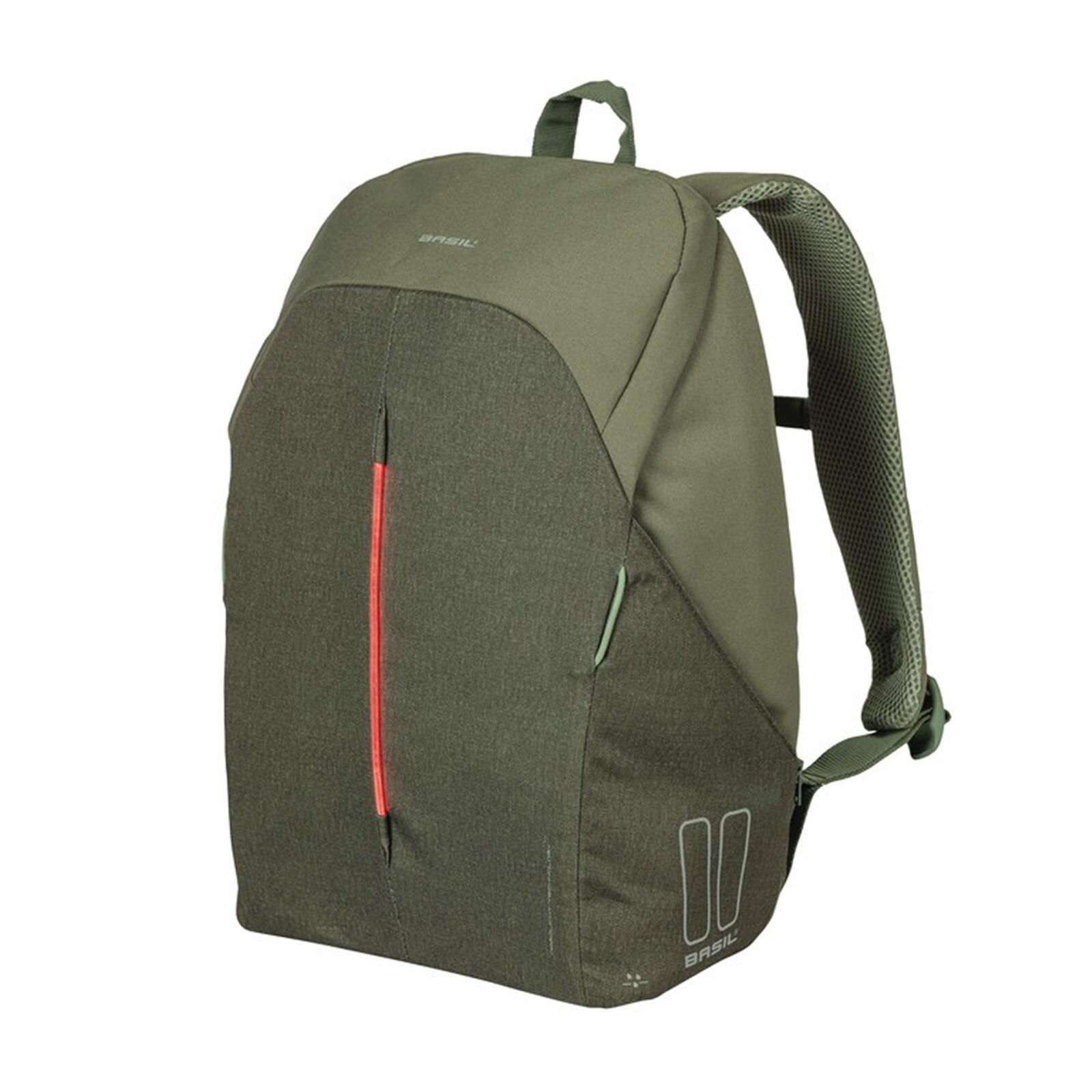 BASIL Basil B-Safe Commuter Nordlicht - Fietsrugzak met LED-verlichting - 18L - Groen