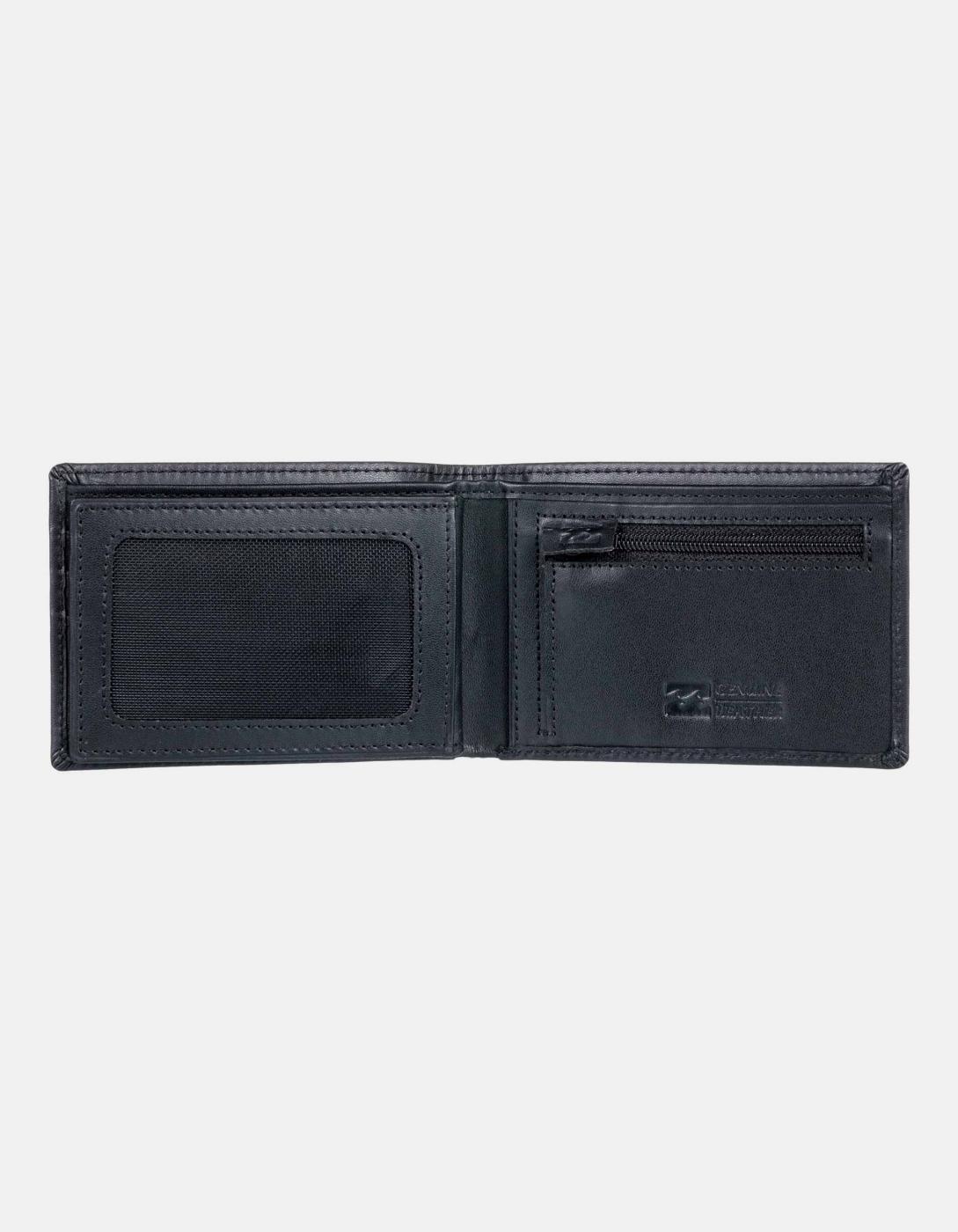 Monedero Billabong Arch leather Negro 3/4