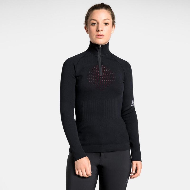 Pull femme Odlo ½ zippé I-Thermic