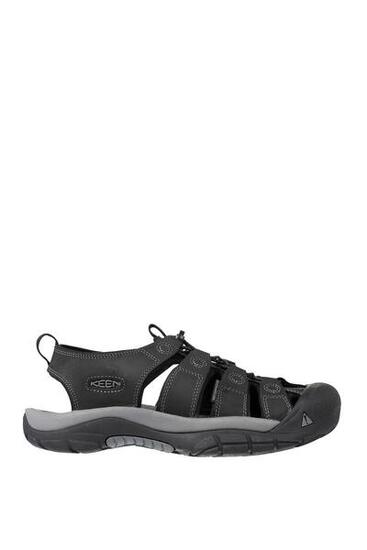 KEEN Newport sandales homme cuir Black/Steel Grey pare-orteils antidérapantes