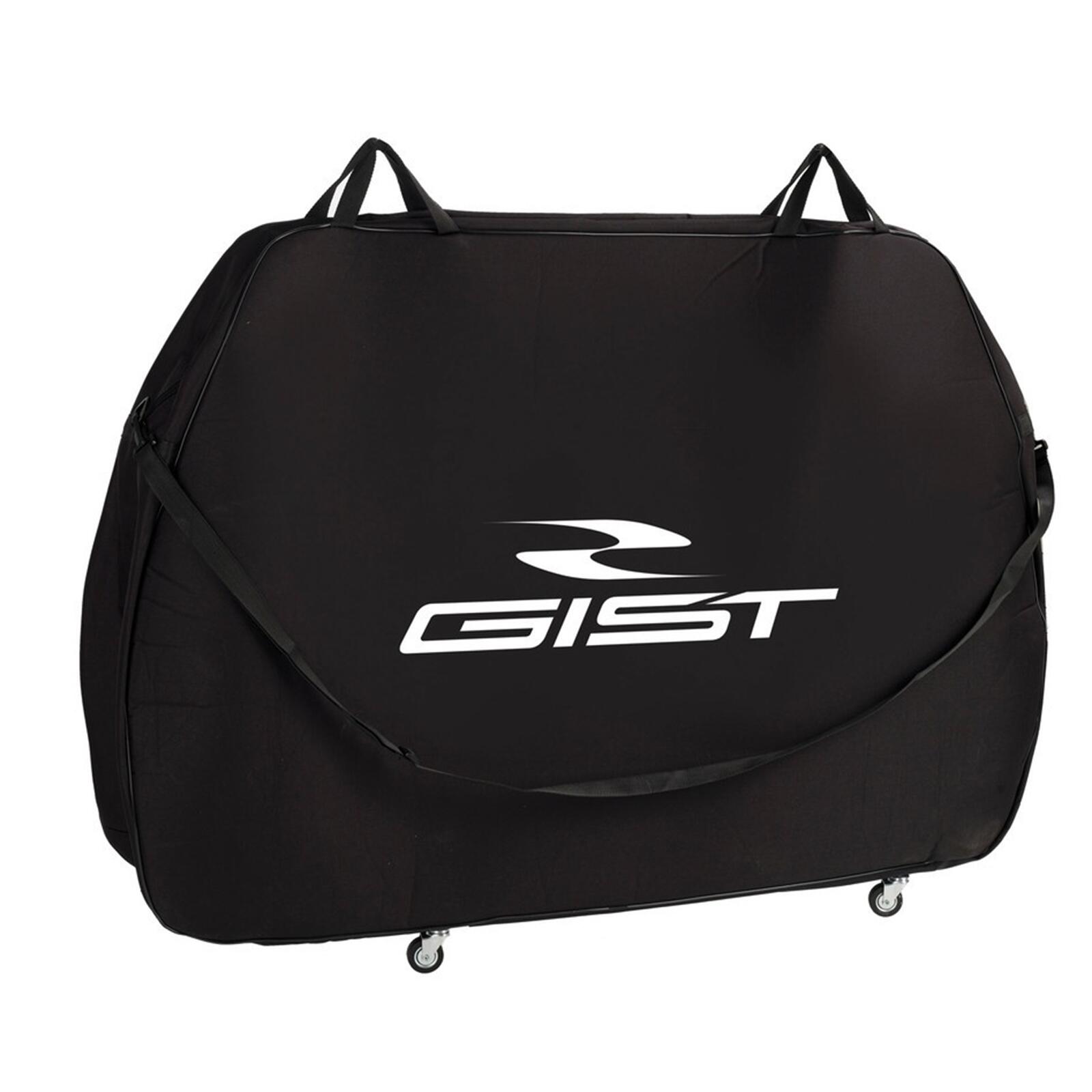 GIST Fahrrad Transporttasche für MTB Racing schwarz gepolstert mit Räder und ... 1/2