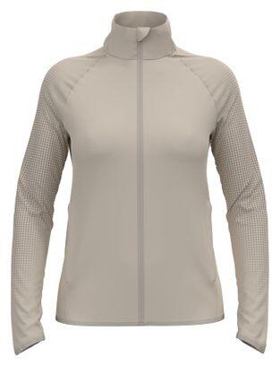 Odlo Zeroweight Warm 2.0 Damen Hybrid-Laufjacke beige