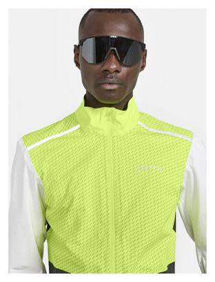 Men's Craft ADV Bike Hydro Lumen Yellow Grey Waterproof Jacket 3/7