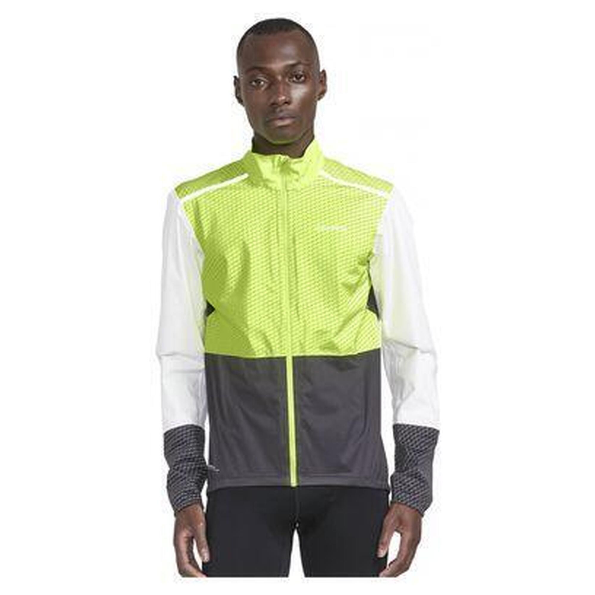 Craft - Veste Imperméable Craft Adv Bike Hydro Lumen Jaune Gris Homme - Veste - Bleu|gris|jaune - S - Decathlon