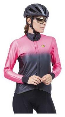 Alé gradient women's long sleeve jacket fluorescent pink/black