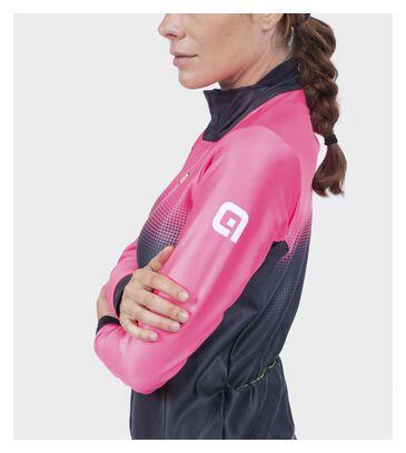 Damen Alé Gradient Long Sleeve Jacket Fluo Pink/Schwarz 3/6