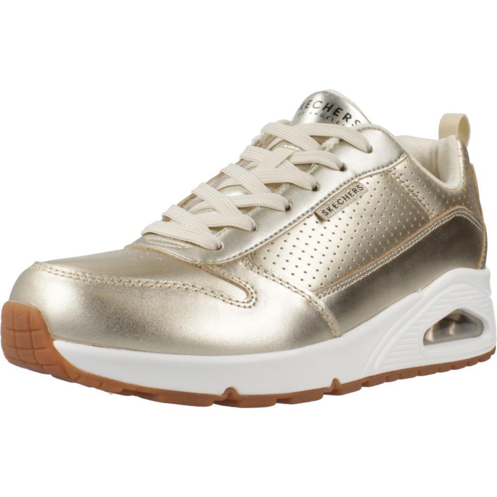 Skechers - Baskets Skechers Modèle Uno - Metallixs Couleur D´or - Baskets - Jaune - Decathlon