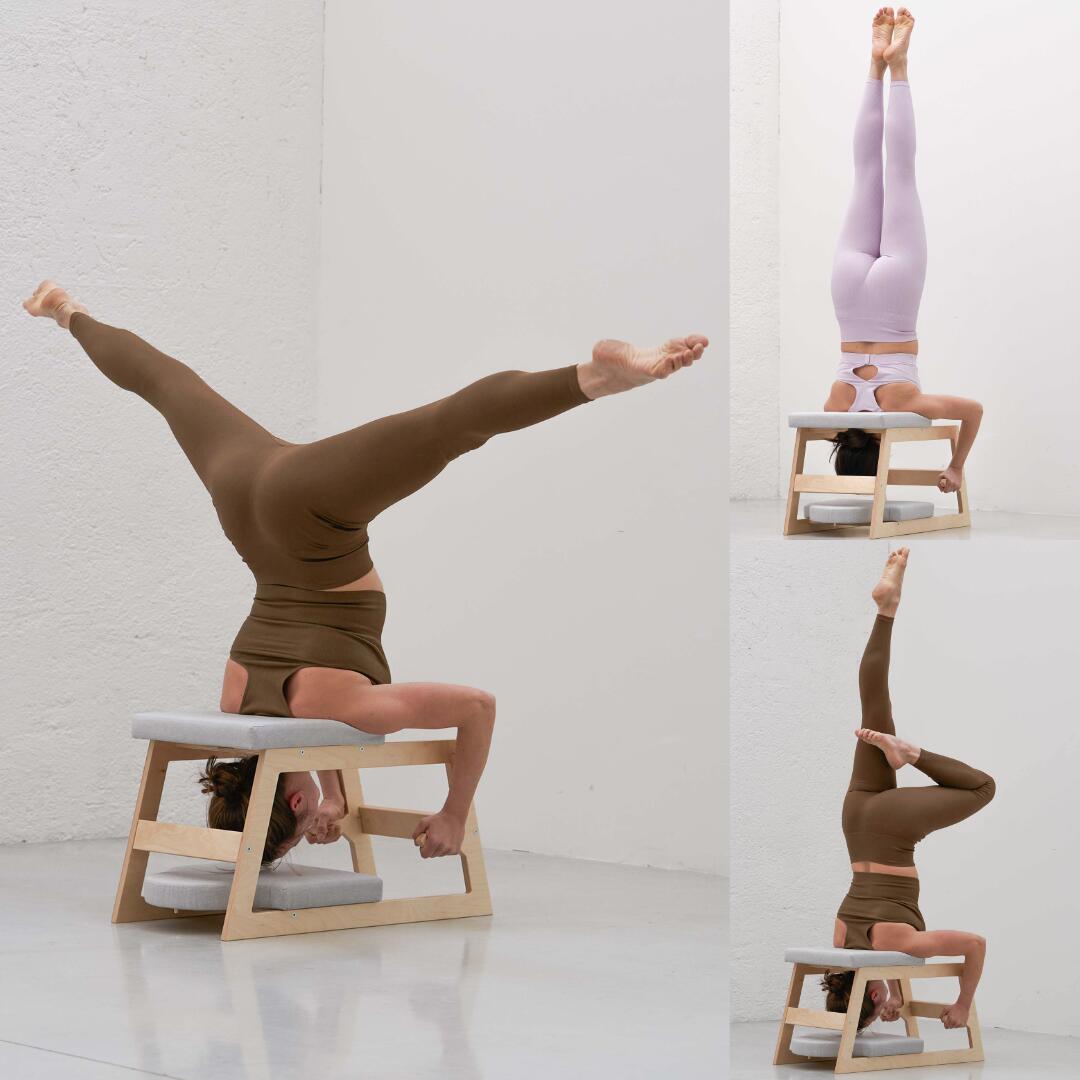 Banco de ioga e fitness para inversões sirsasana - Nap Transparente 2/6