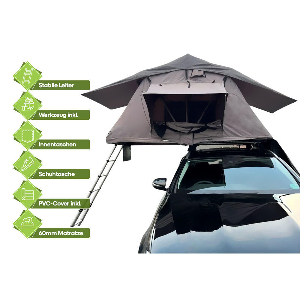 Dachzelt Expedition für 3 Personen Khaki 140 cm 4/7
