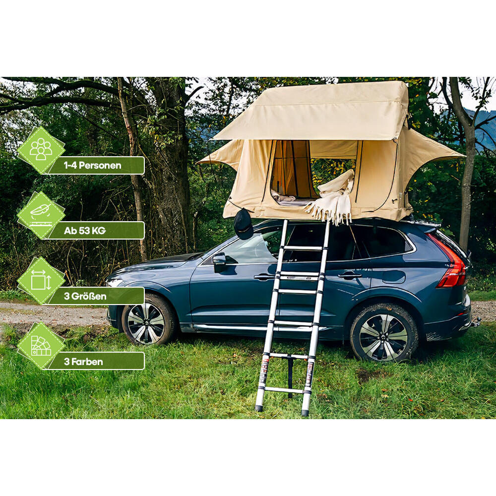 Dachzelt Expedition für 3 Personen Khaki 140 cm 2/7