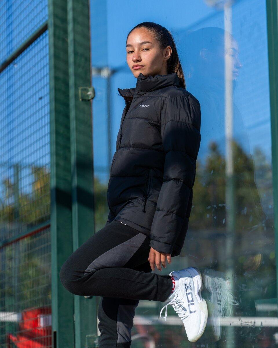 Giacca imbottita da donna TEAM nera 3/5