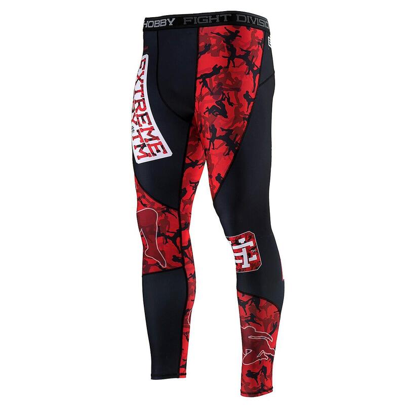 Legginsy do MMA męski EXTREME HOBBY RED WARRIOR