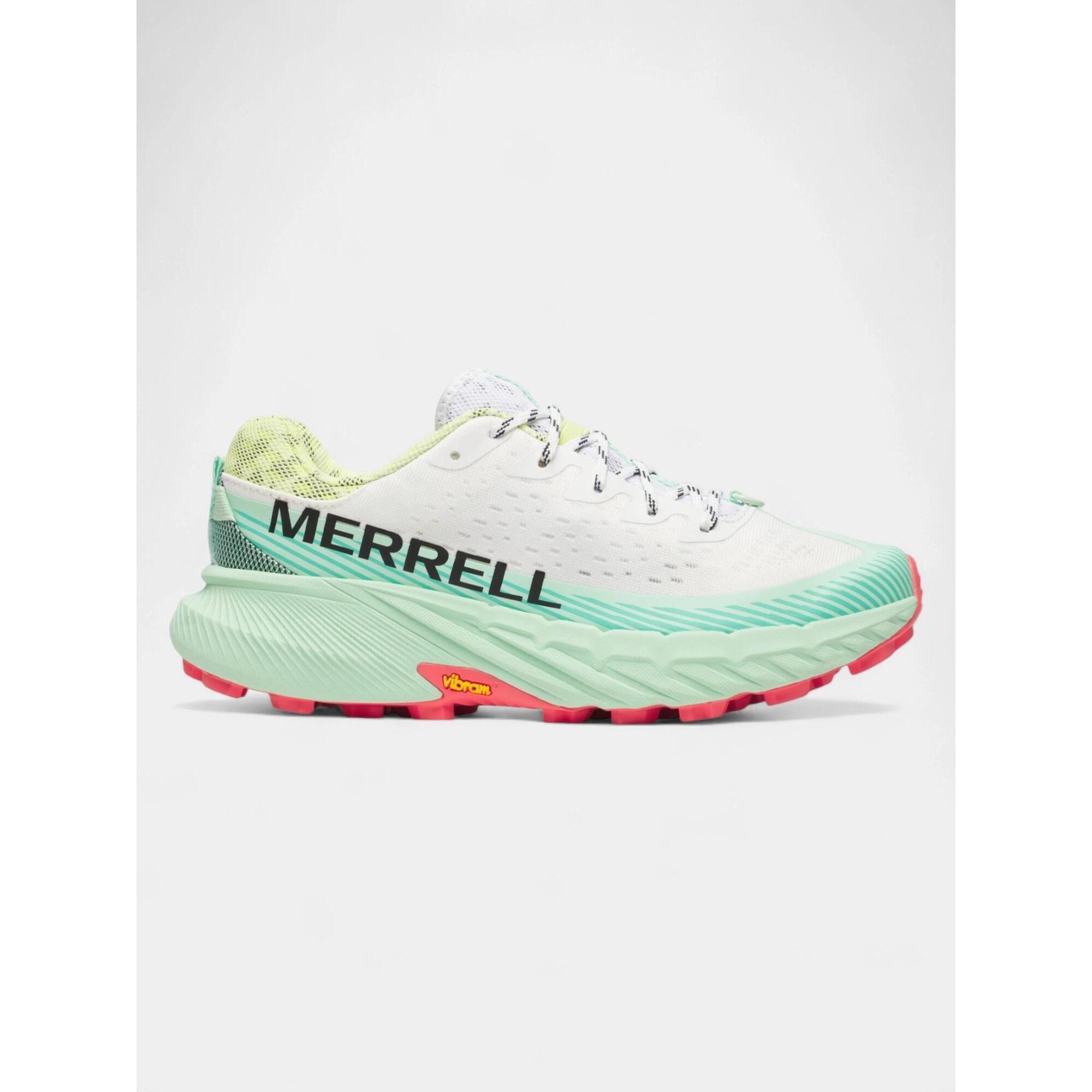 Merrell - Chaussures De Course À Pied Pour Femmes Agility Peak 5 - Chaussures De Sport - Beige|blanc|vert - 38/39 - Decathlon