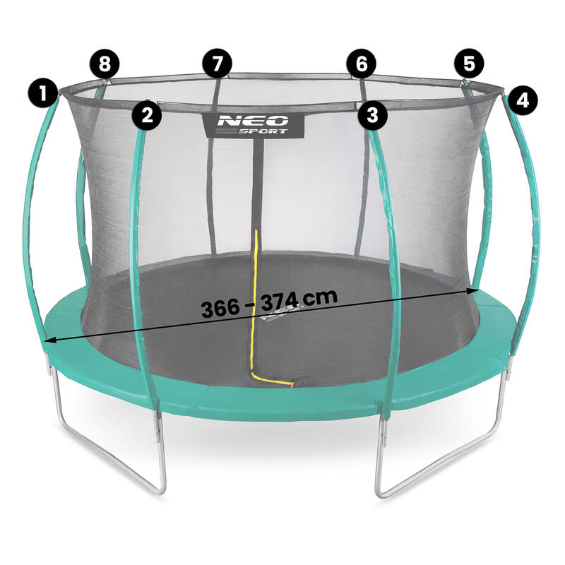 Siatka wewnętrzna do trampoliny ogrodowej Neo-Sport 12ft