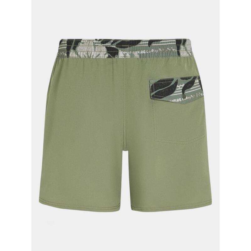 Sort de plaja O'Neill Pocket Print 16" Swimshorts - verde barbati