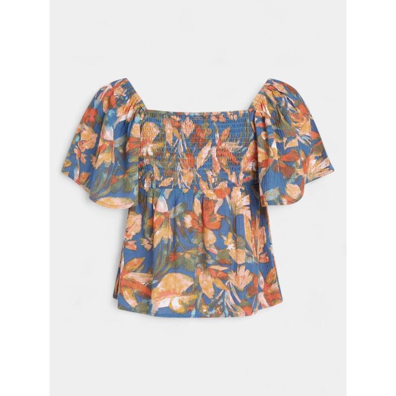 Tricou cu maneci scurte Hughes Woven Top femei