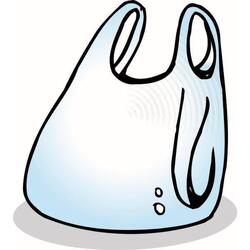 Sacs en plastique blancs à porter - 100 pièces