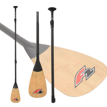 F2 SUP Paddel Bamboo - Carbon 3 teilig 180-220cm Wood 2024/25