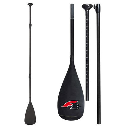 F2 SUP Paddel Carbon - 85% Carbon 3 teilig 170-240cm Schwarz 2024/25