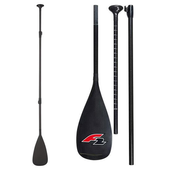 F2 SUP Paddel Carbon - 85% Carbon 3 teilig 170-240cm Schwarz 2024/25