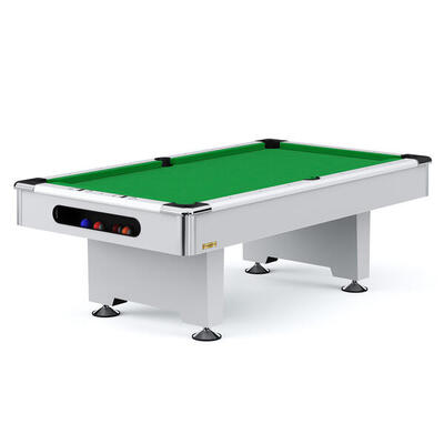 Billardtisch Club Pro III Dekor Weiß Apple-Green Simonis 860 9 ft (Spielfeld