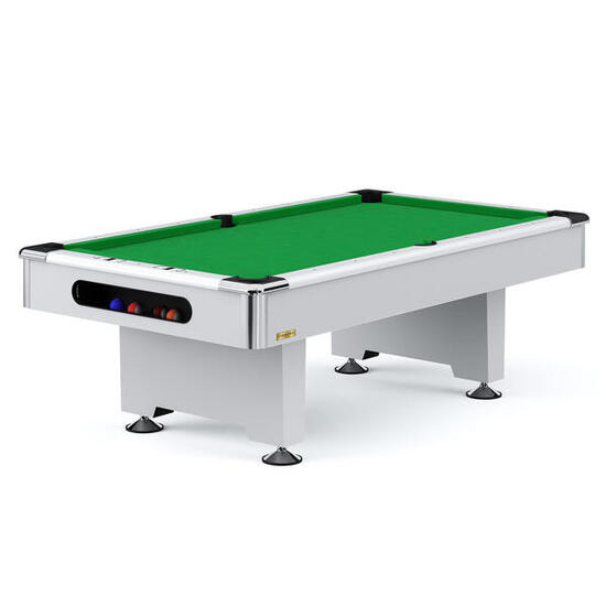 Billardtisch Club Pro III Dekor Weiß Apple-Green Simonis 860 9 ft (Spielfeld